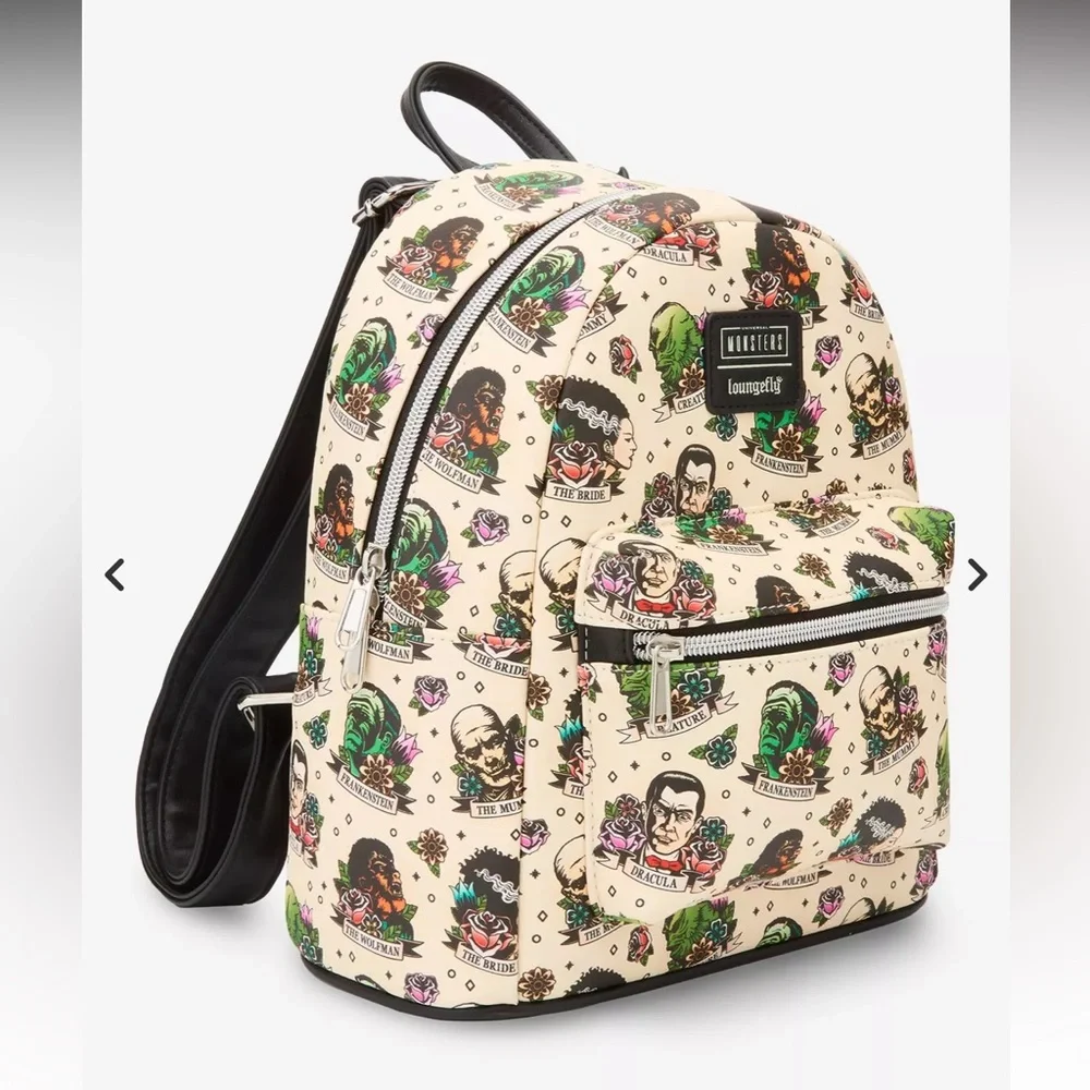 Loungefly Universal Monsters Tattoo Art Mini Backpack